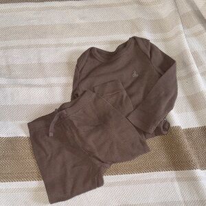 Baby Gap. Matching SetBrown Waffle Knit Lounge Set